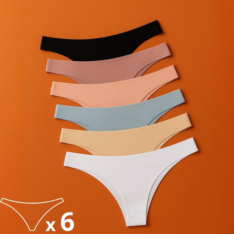 Kit Calcinhas Sem Costuras Fio Dental Comfort - 6 Peças